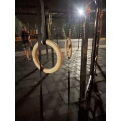 Дерев'яні гімнастичні кільця з стропами - Wooden Rings (пара)