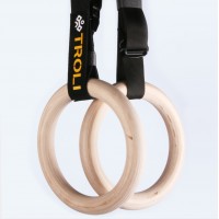Деревянные гимнастические кольца со стропами — Wooden Rings (пара)