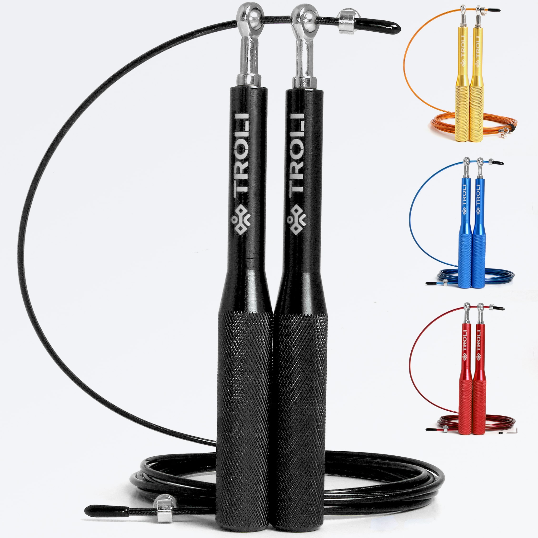 Швидкісна скакалка Crossfit для подвійних стрибків з металевими ручками — Скакалка для Подвійних Стрибків у Crossfit